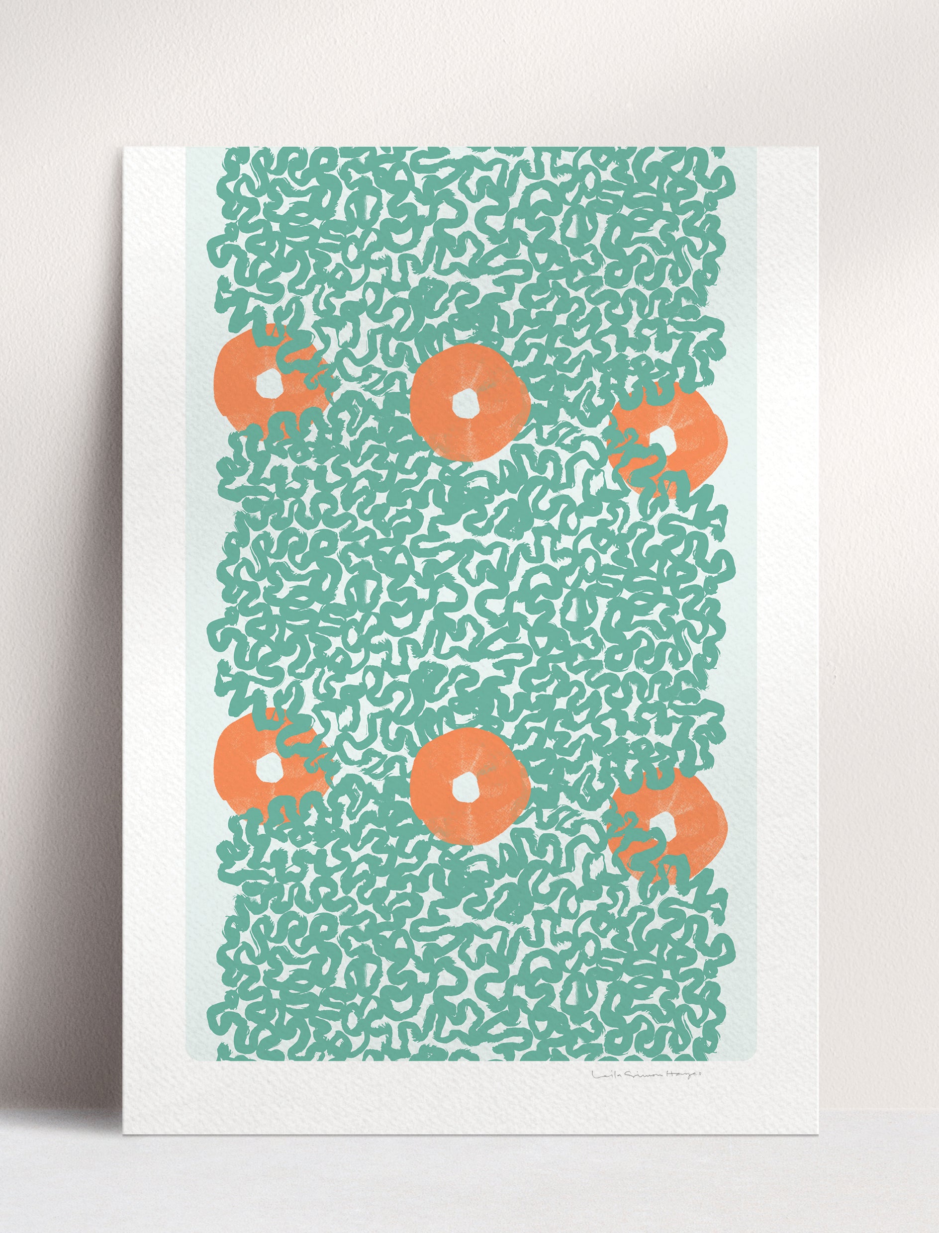 Surround Linked, fine art print, green