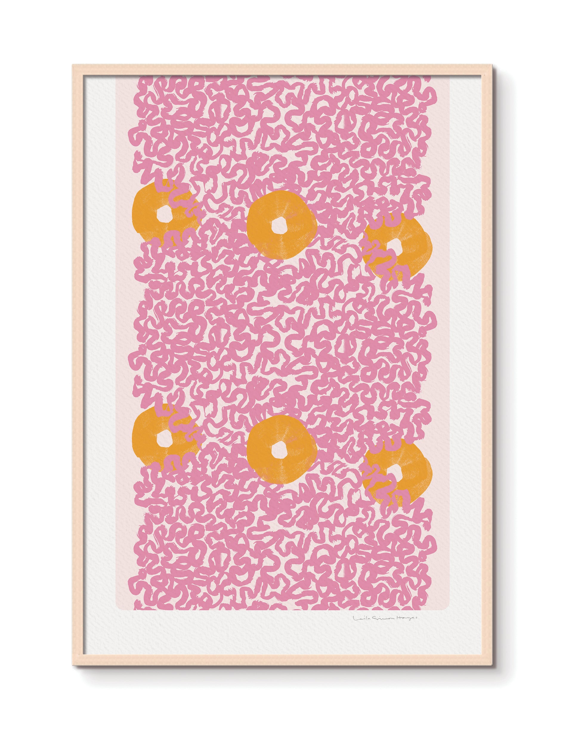 Surround Linked, fine art print, pink