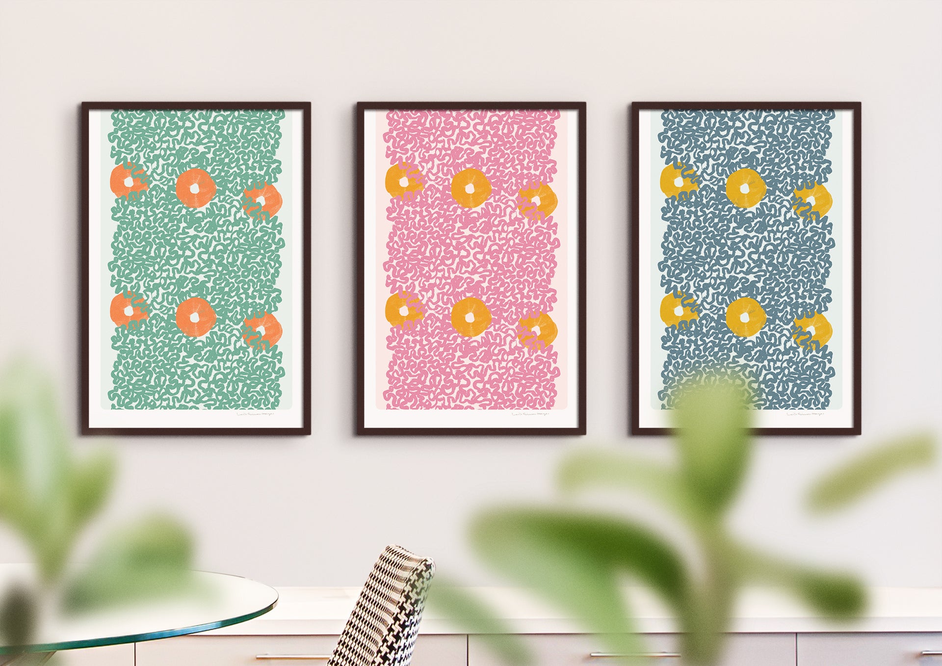Surround Linked, fine art print, green