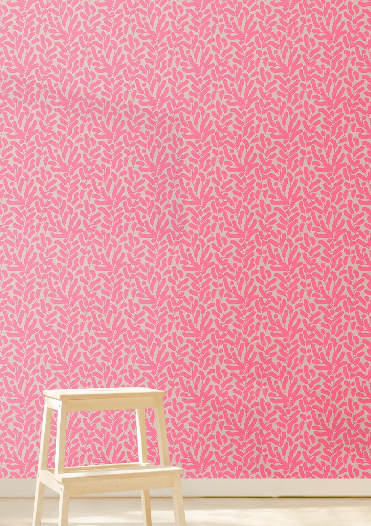 Climbing Vine, wallpaper, hot pink