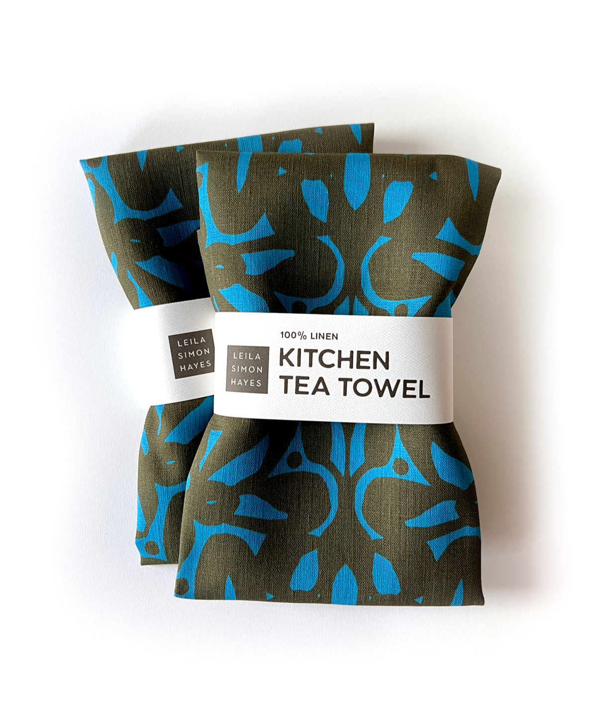 Trellis Tea Towel, blue