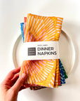 Burst linen napkin, set of 4 colors