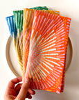 Burst linen napkin, set of 4 colors