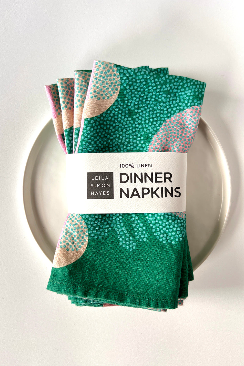 Cascade linen napkin, green