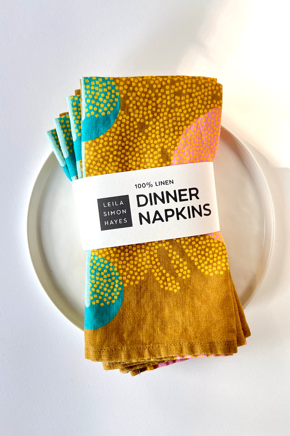 Cascade linen napkin, yellow