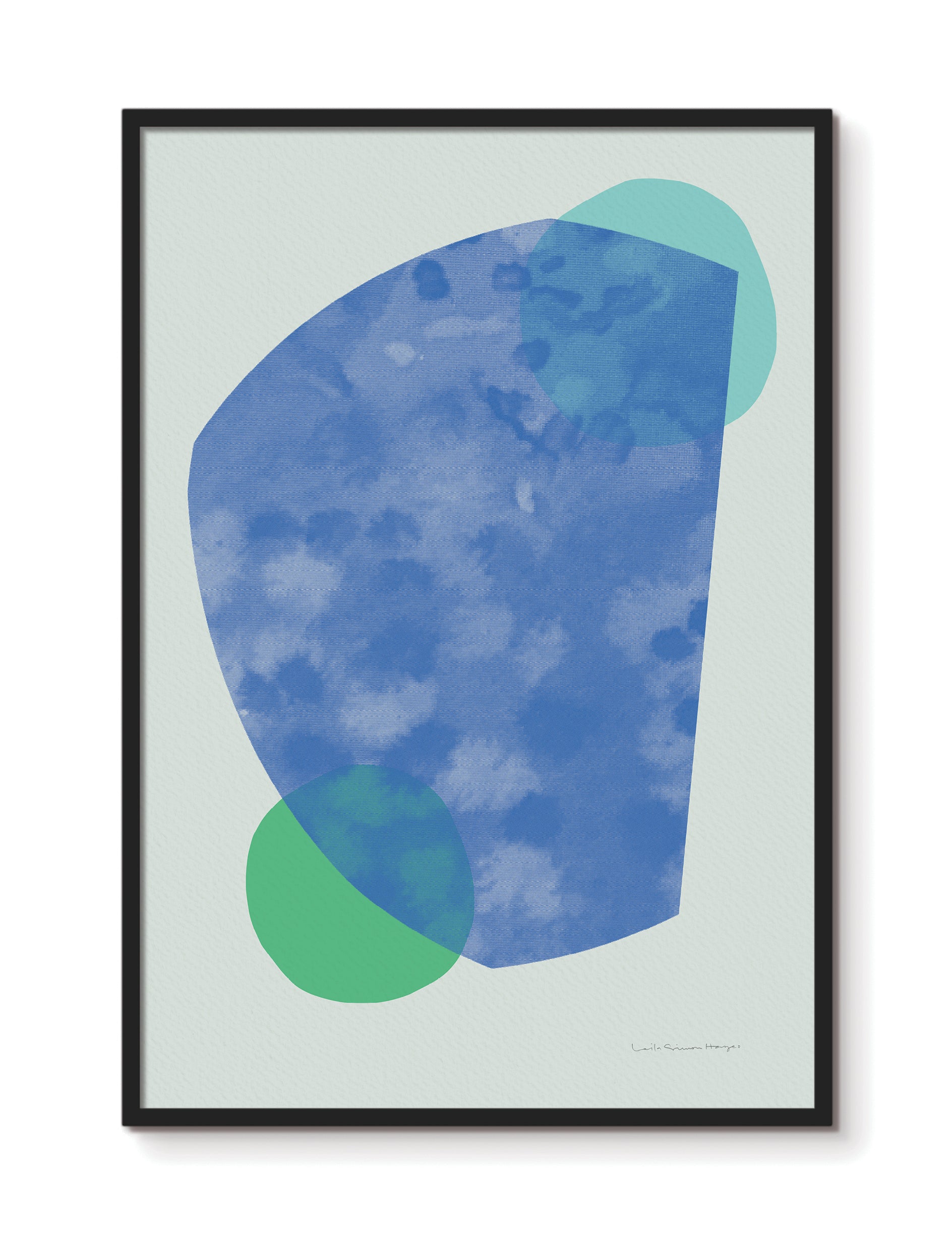 Orbit, fine art print, blue