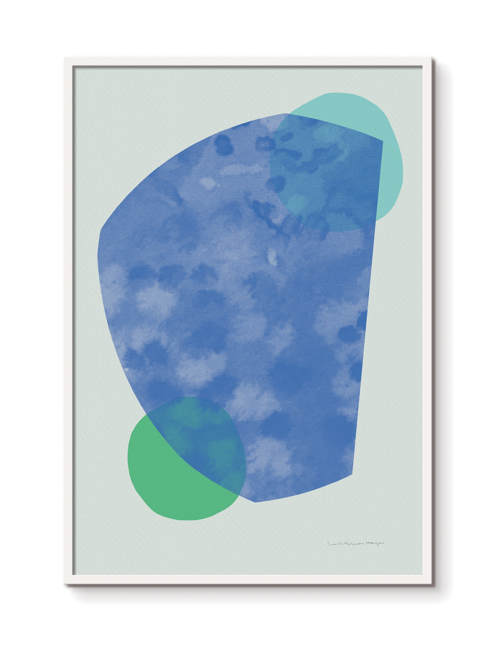 Orbit, fine art print, blue