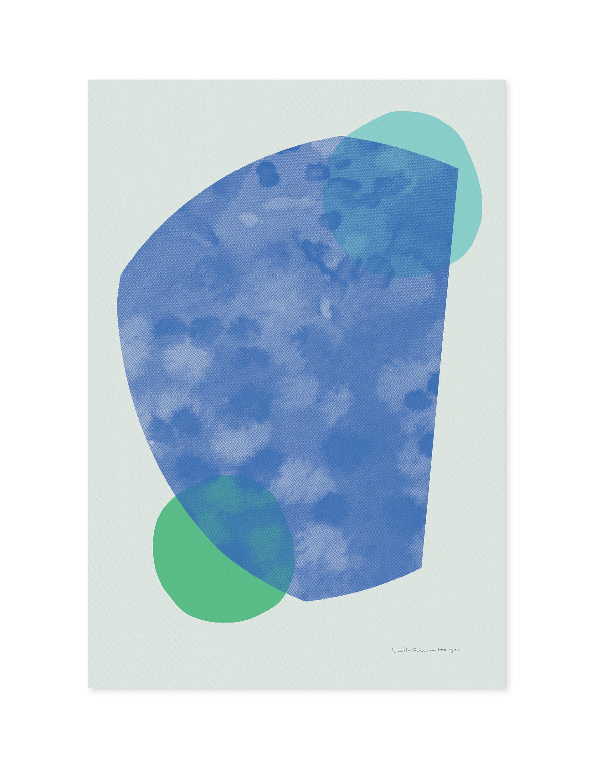 Orbit, fine art print, blue