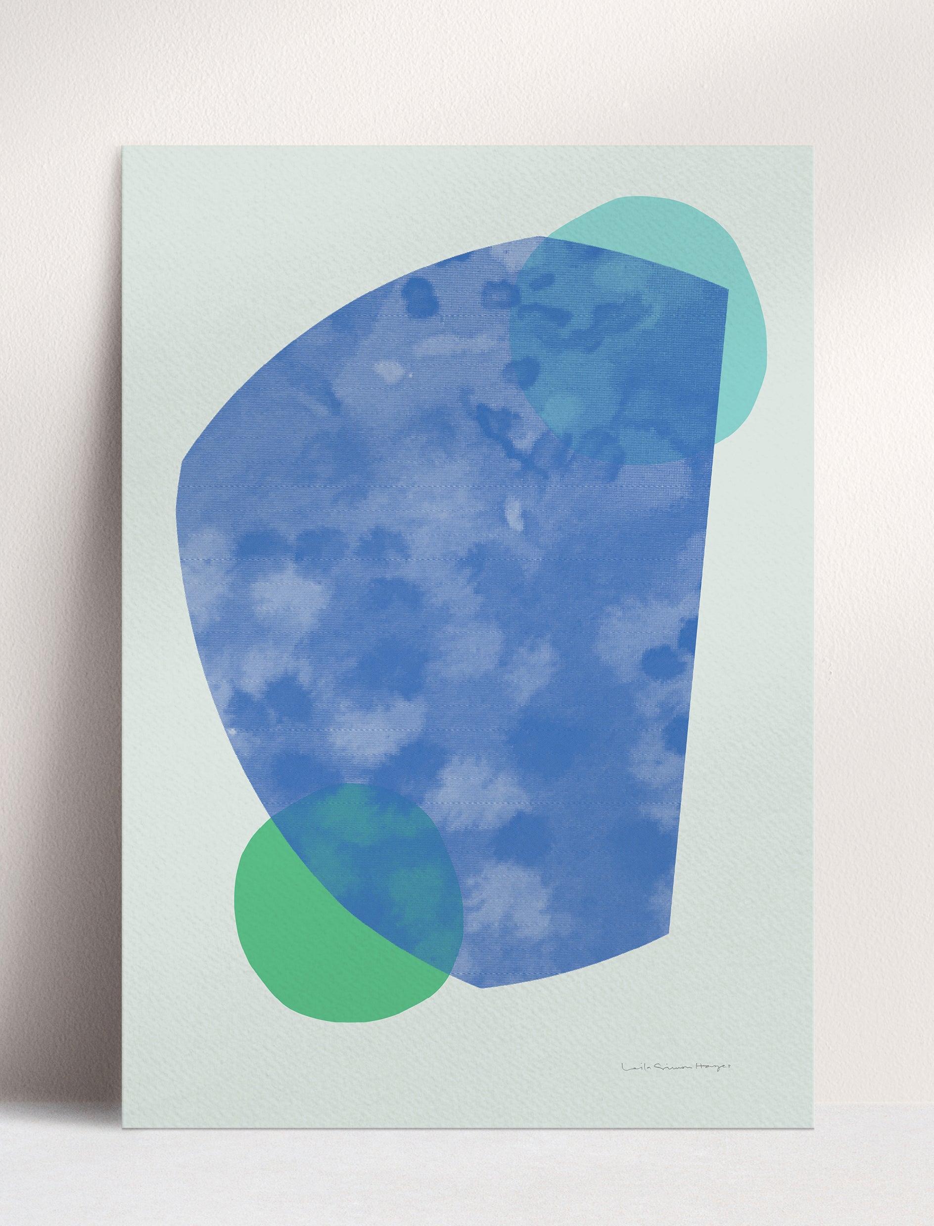 Orbit, fine art print, blue