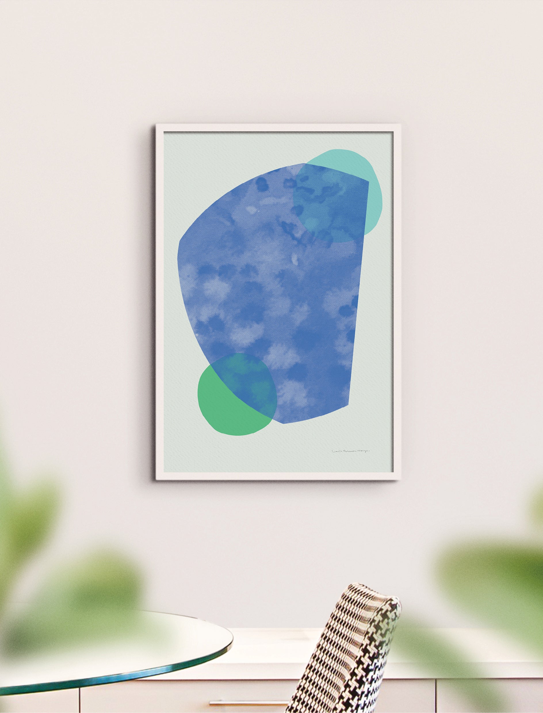 Orbit, fine art print, blue