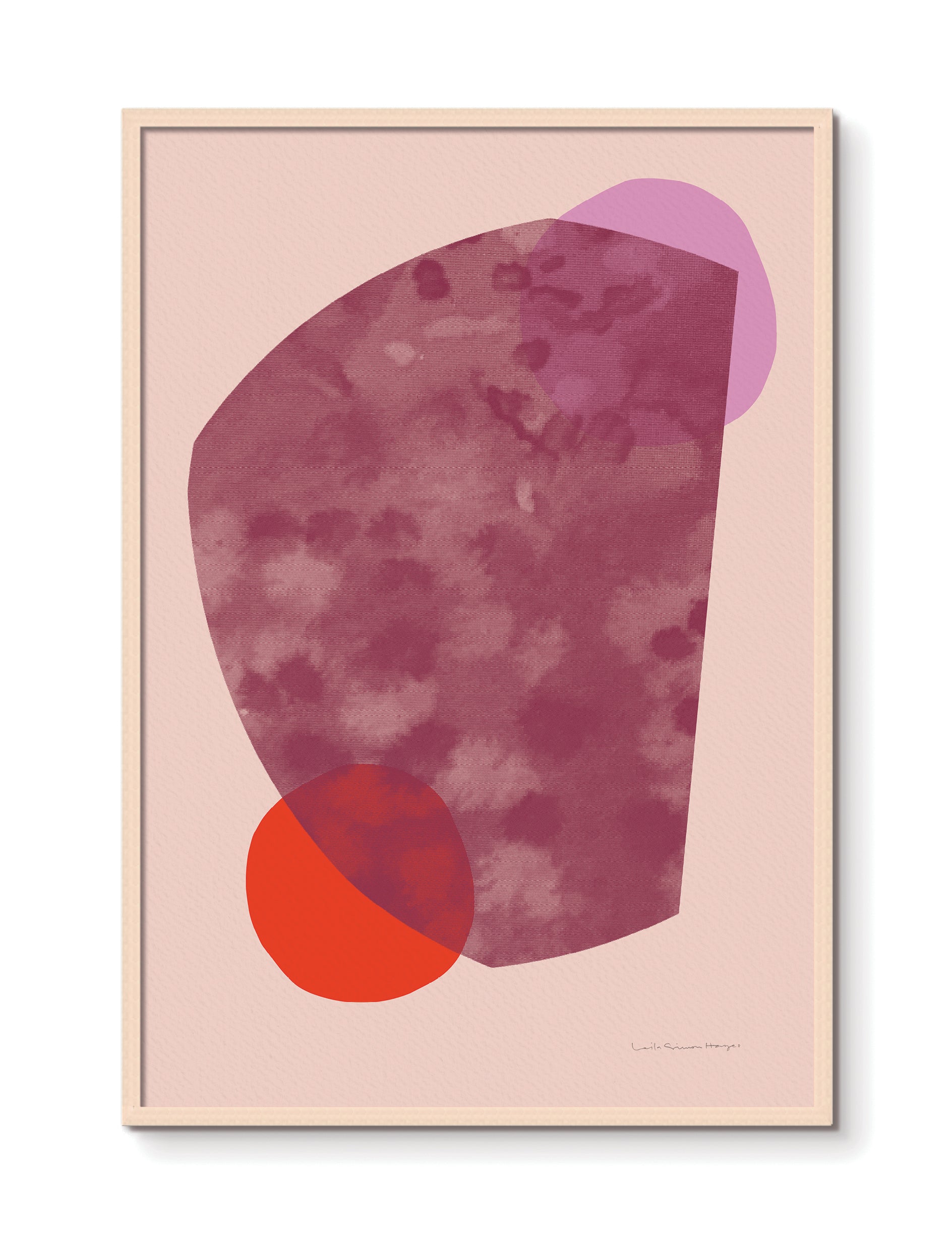 Orbit, fine art print, red