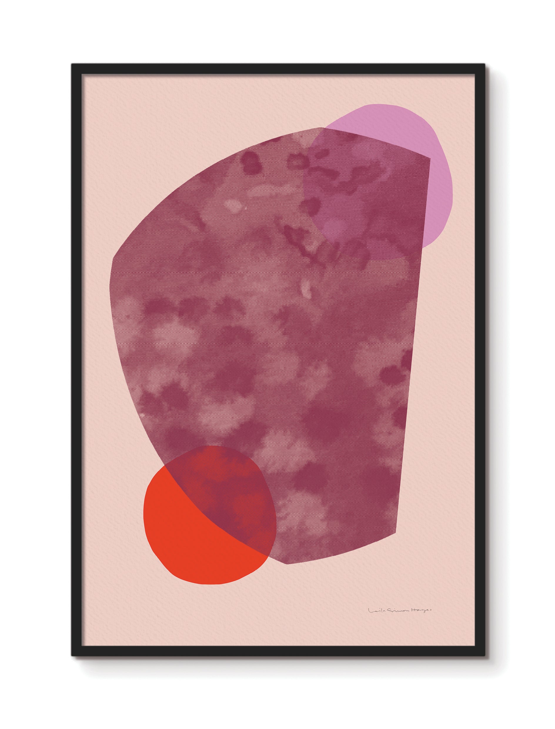 Orbit, fine art print, red