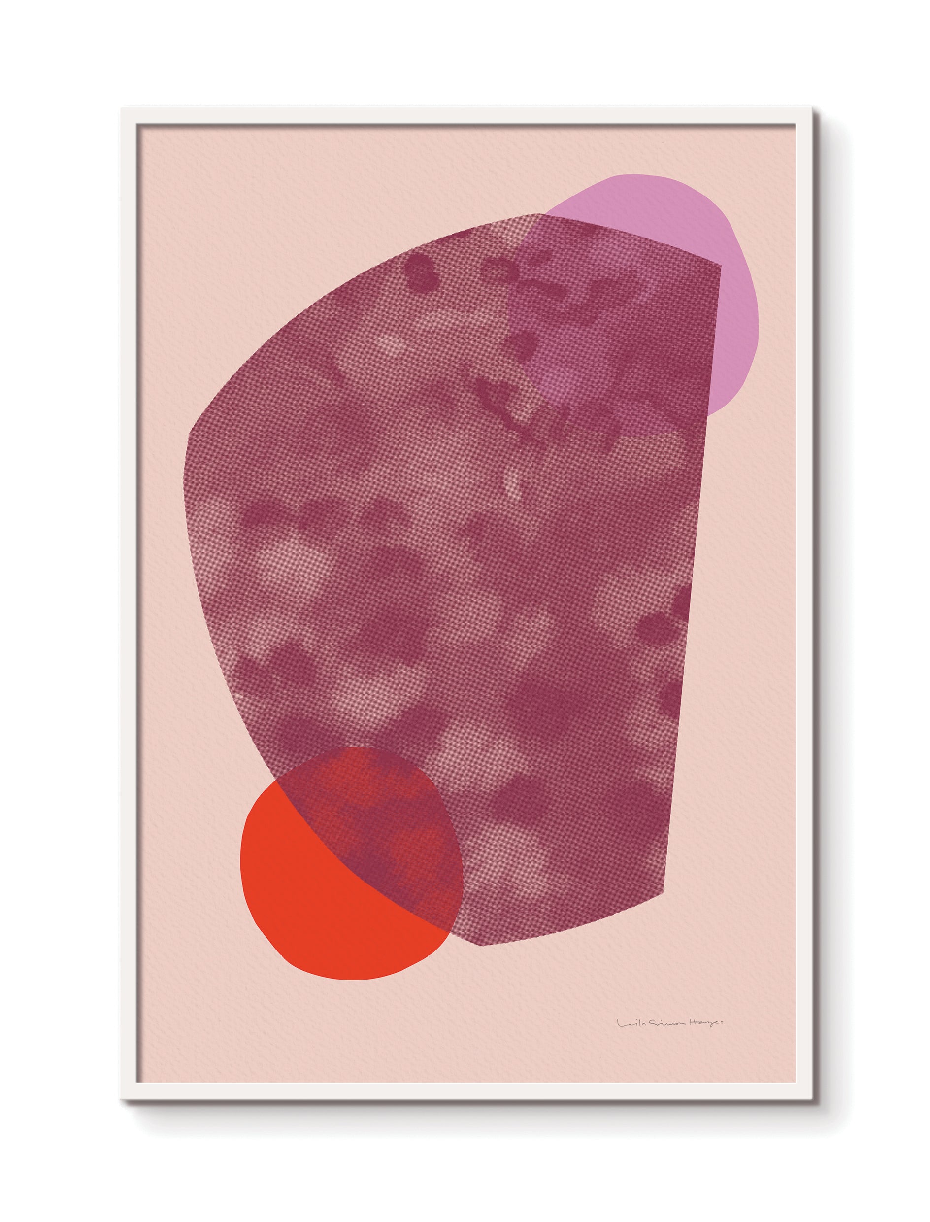 Orbit, fine art print, red