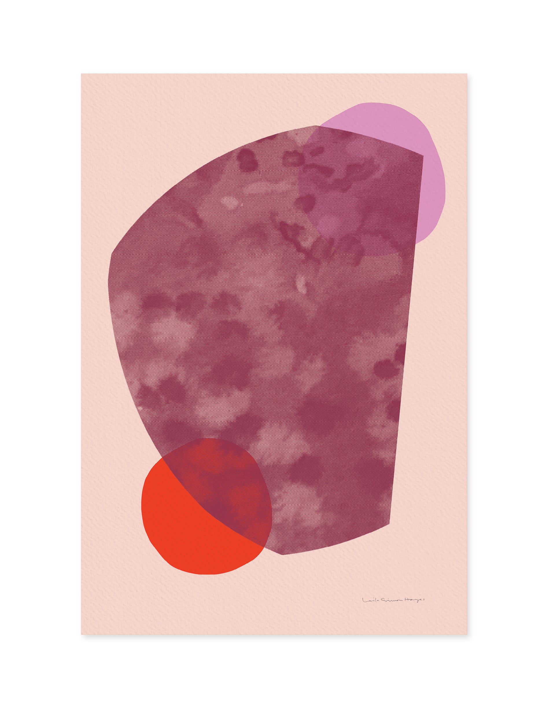 Orbit, fine art print, red