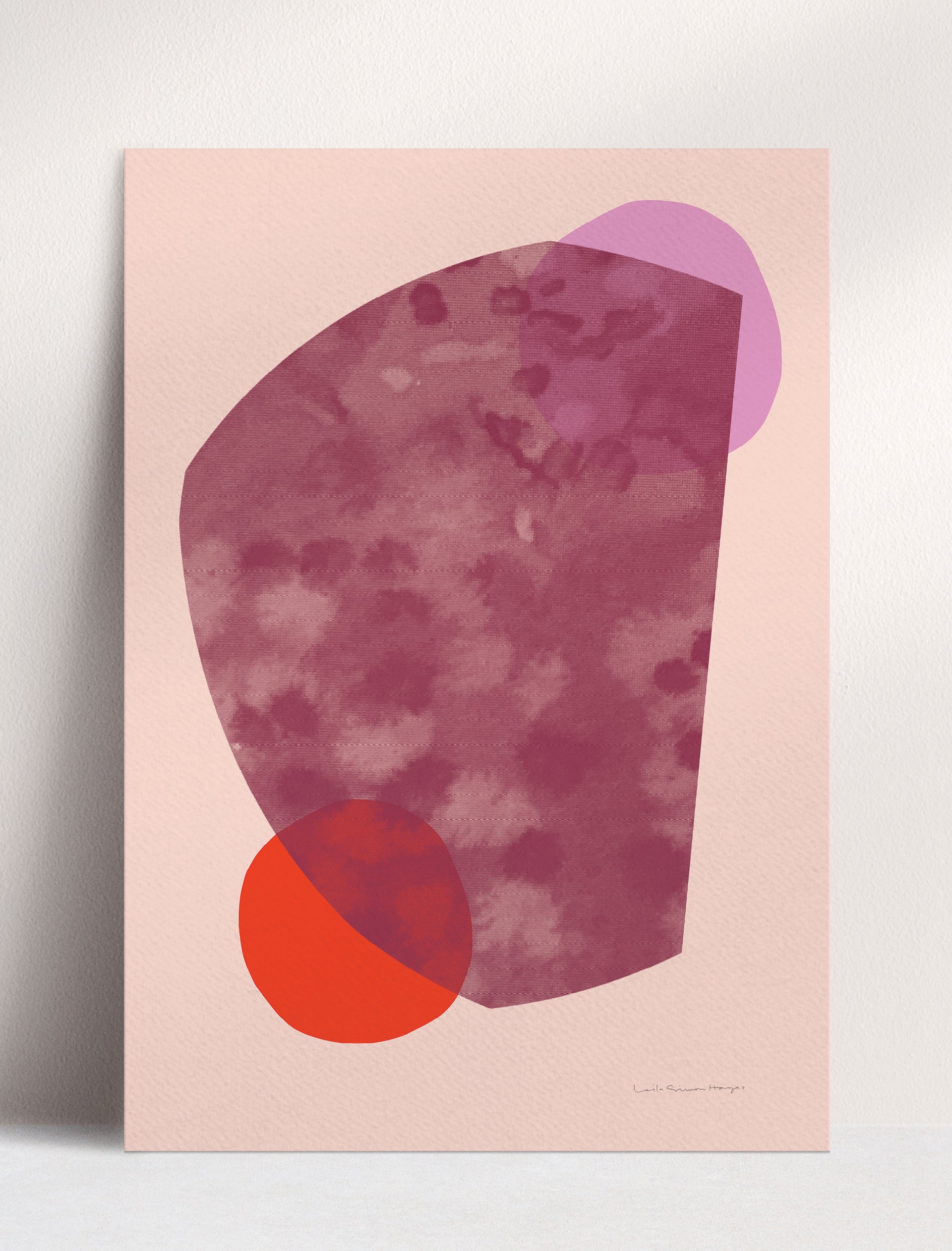 Orbit, fine art print, red