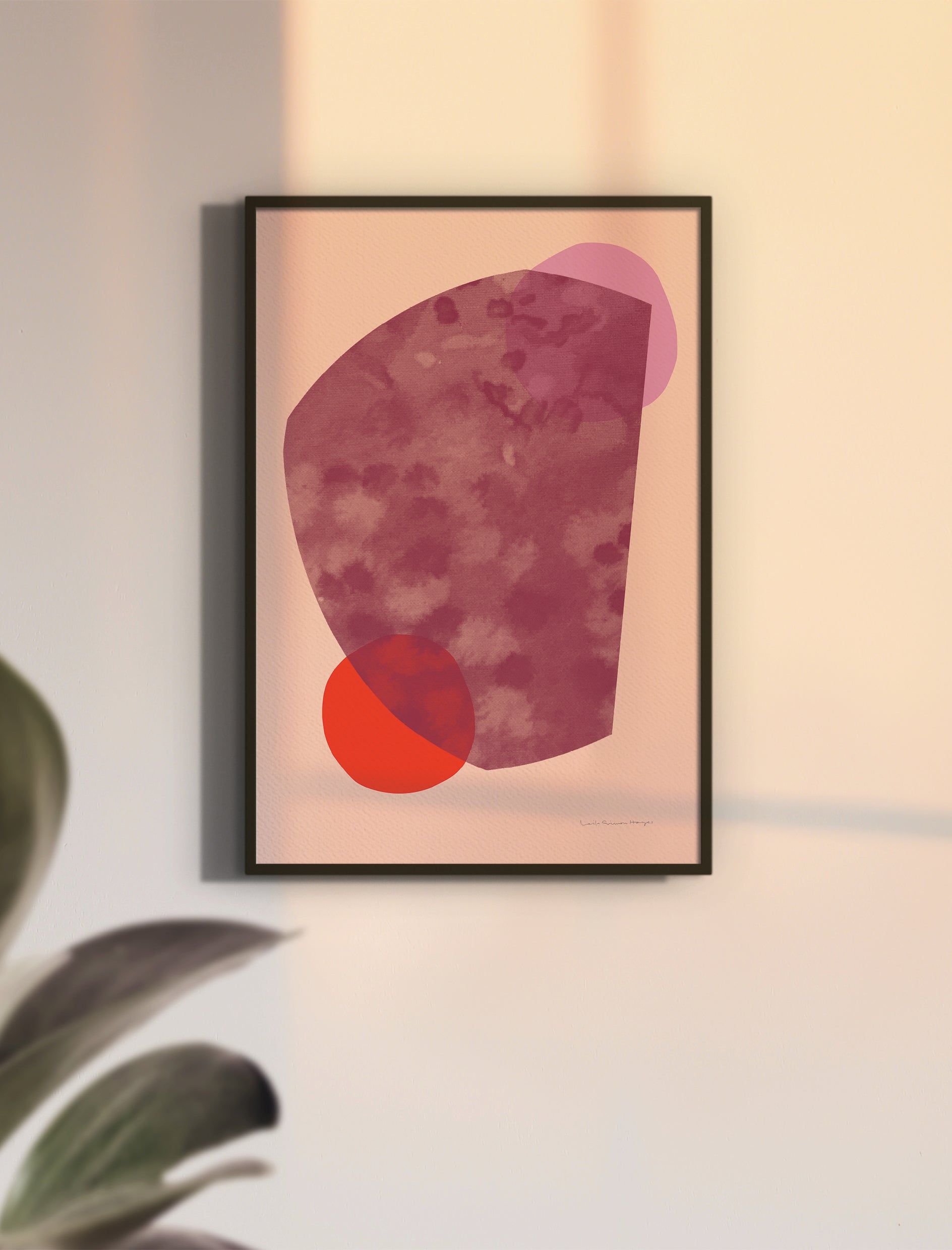 Orbit, fine art print, red