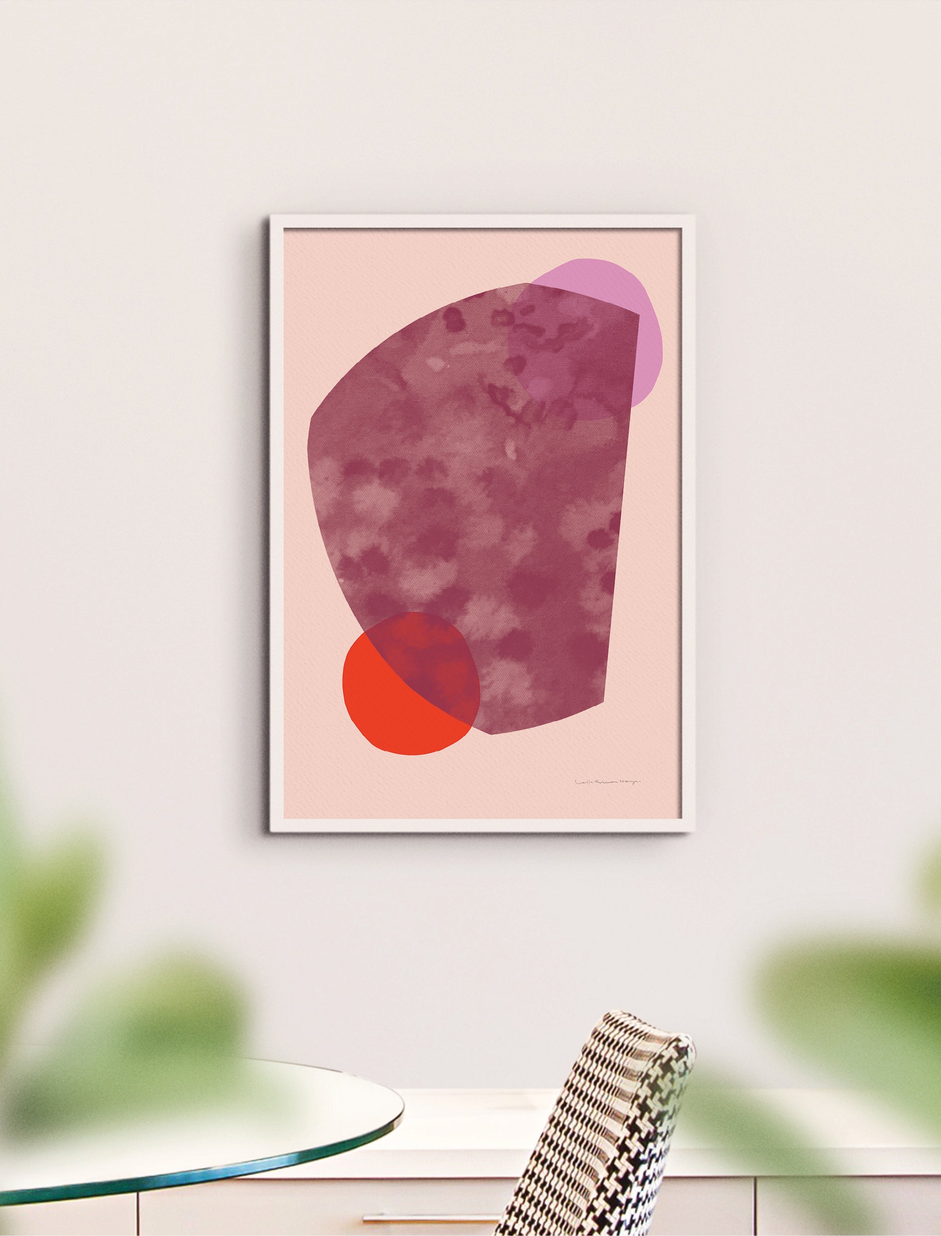 Orbit, fine art print, red