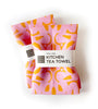 Trellis Tea Towel, pink