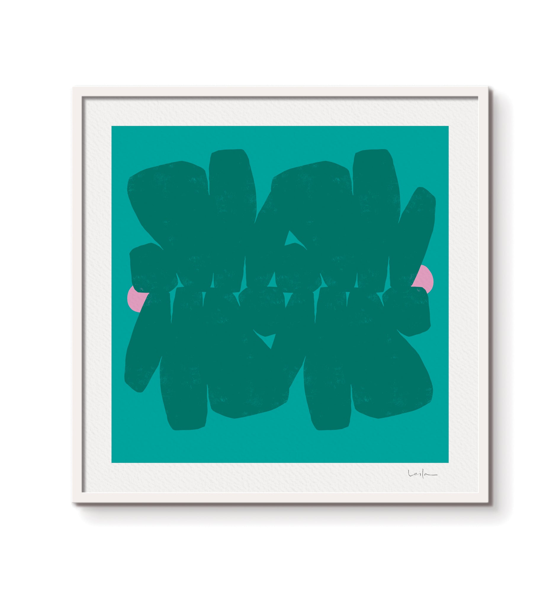 Rocks, fine art print, green