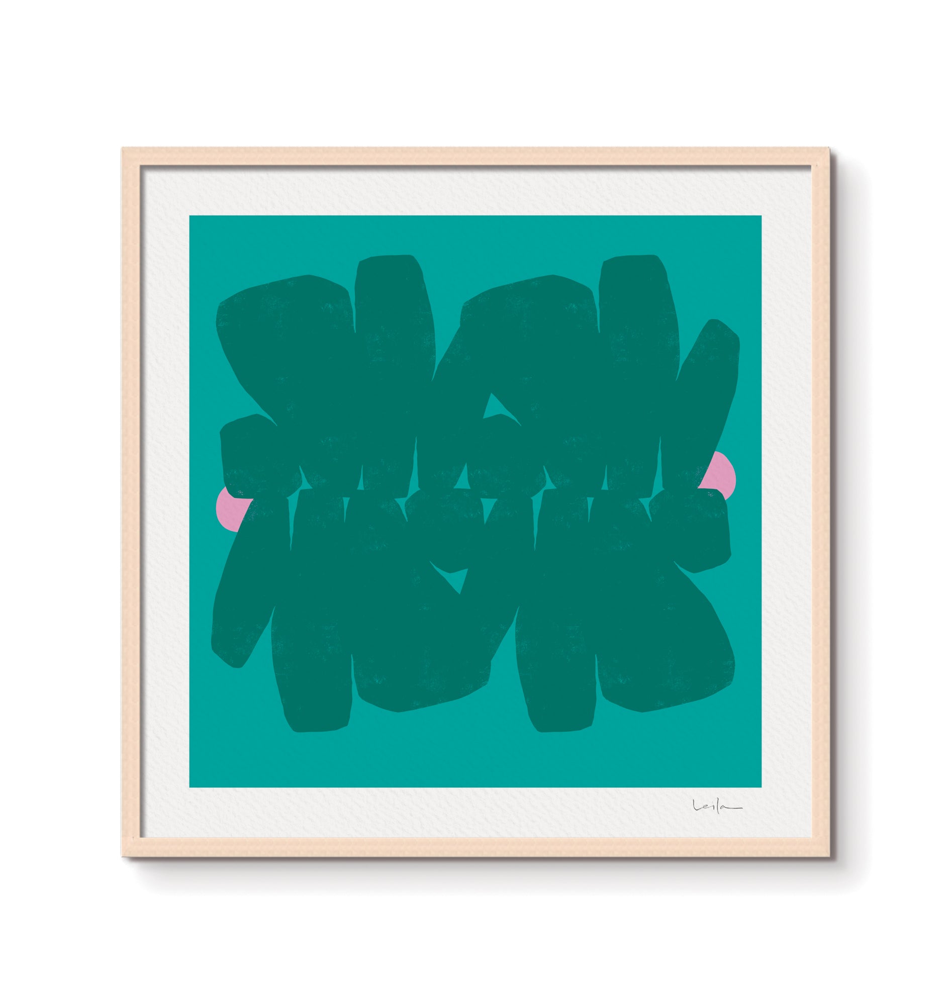 Rocks, fine art print, green