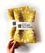 Trellis Tea Towel, yellow