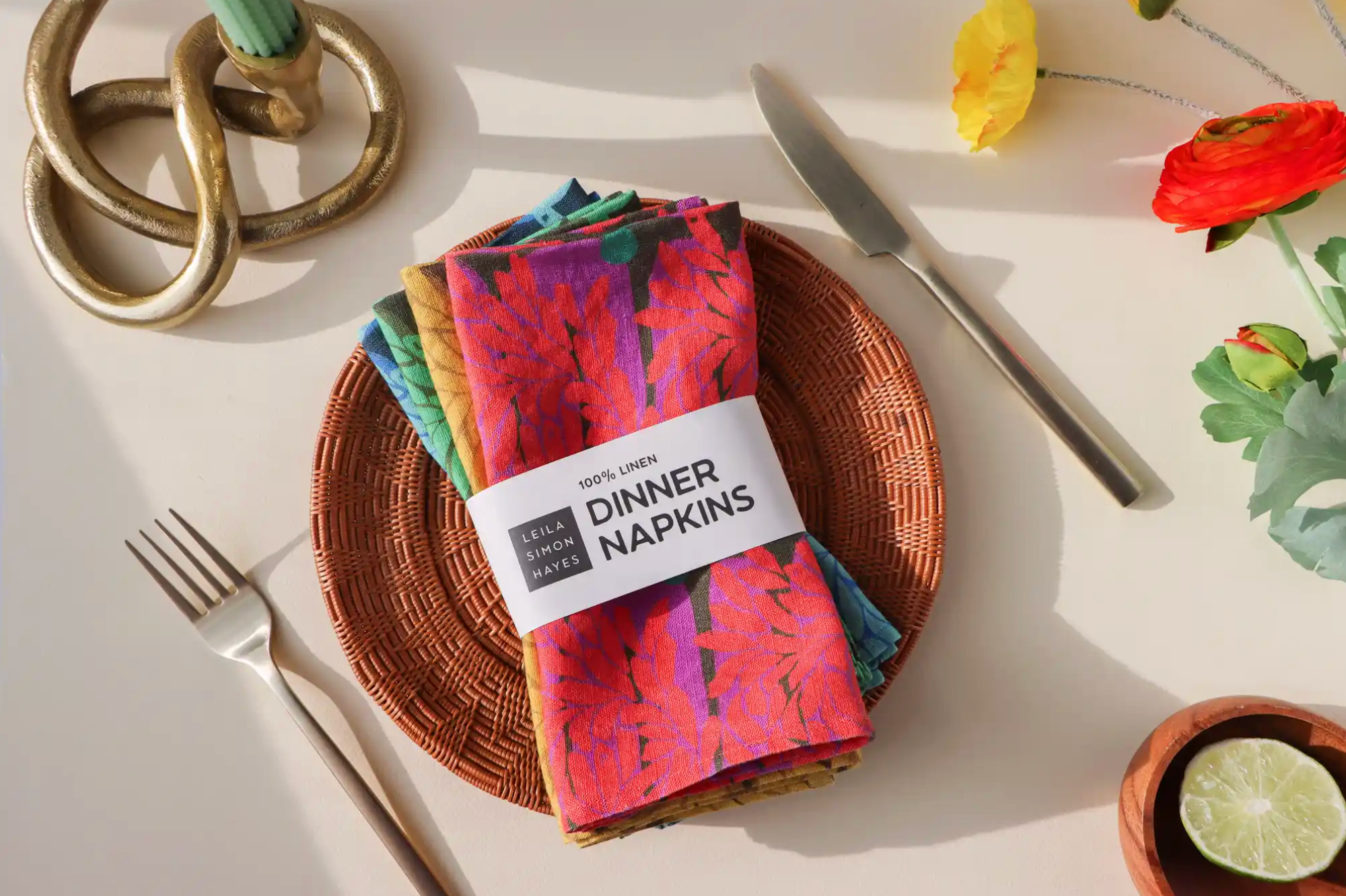 Leila Simon Hayes' Murmuration Dinner Napkins Featured in Prime Real Estate Magazine for their Luxury Mother's Day Gift Guide 