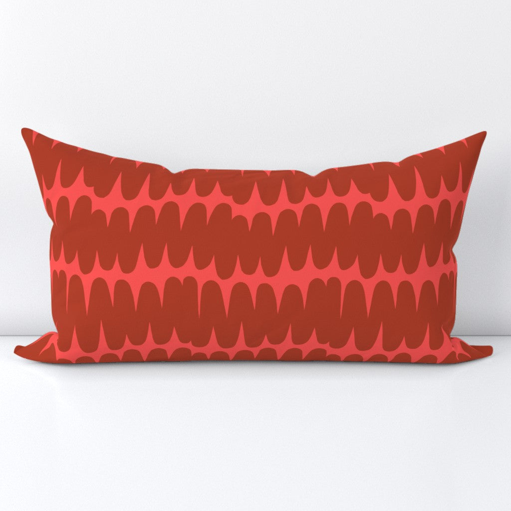 Big Zig throw pillow, red on light red