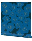 Flower Patch, wallpaper, blue