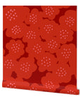 Flower Patch, wallpaper, red