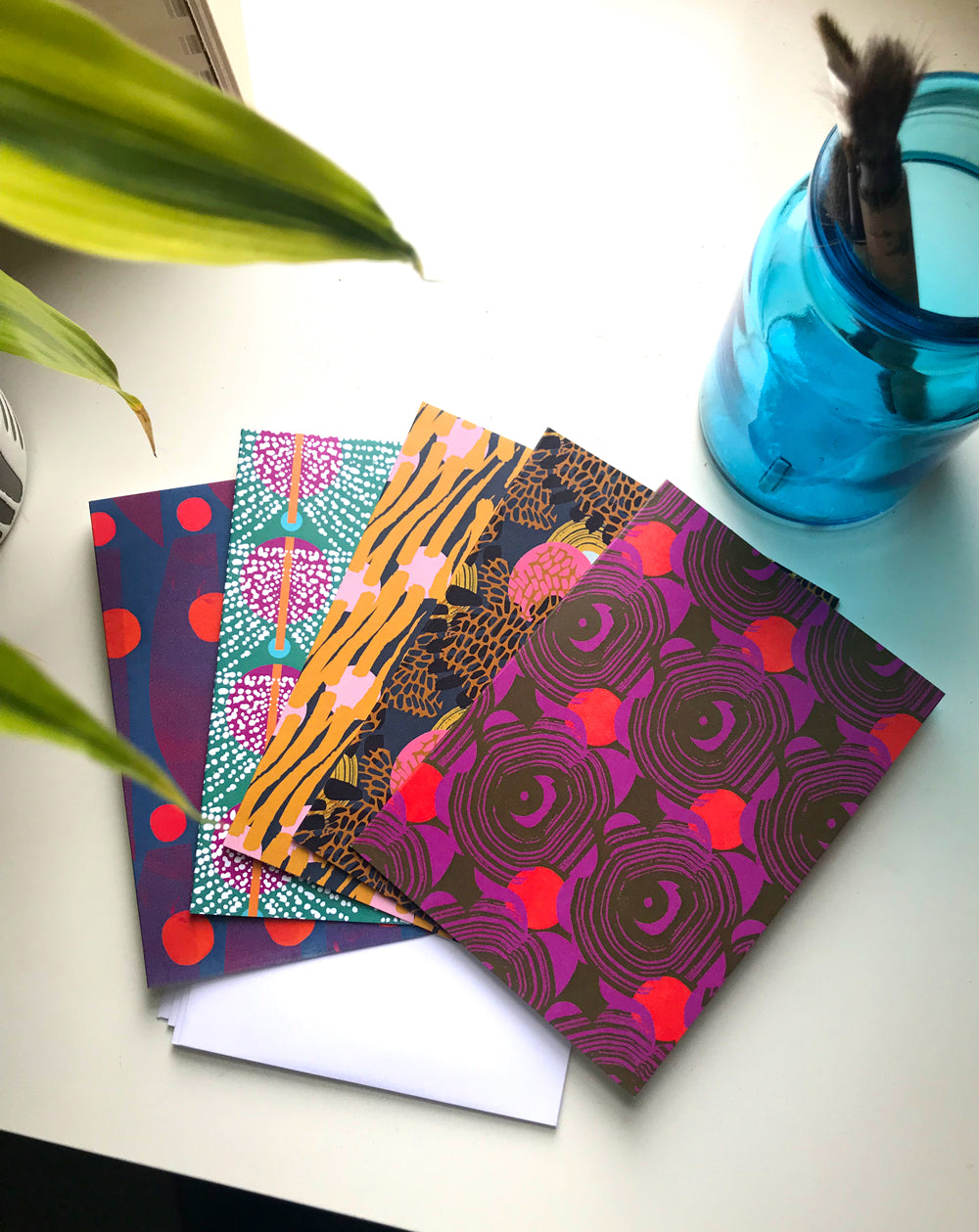 Folded Card Pack of 5, pattern group 1