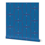 Happy Place, wallpaper, bright blue on dark blue