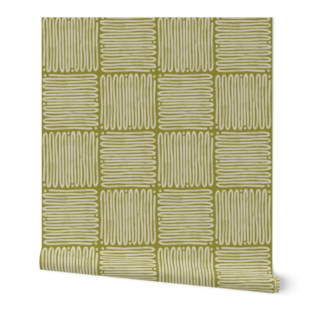 Zig Zag Tiles, wallpaper, light green