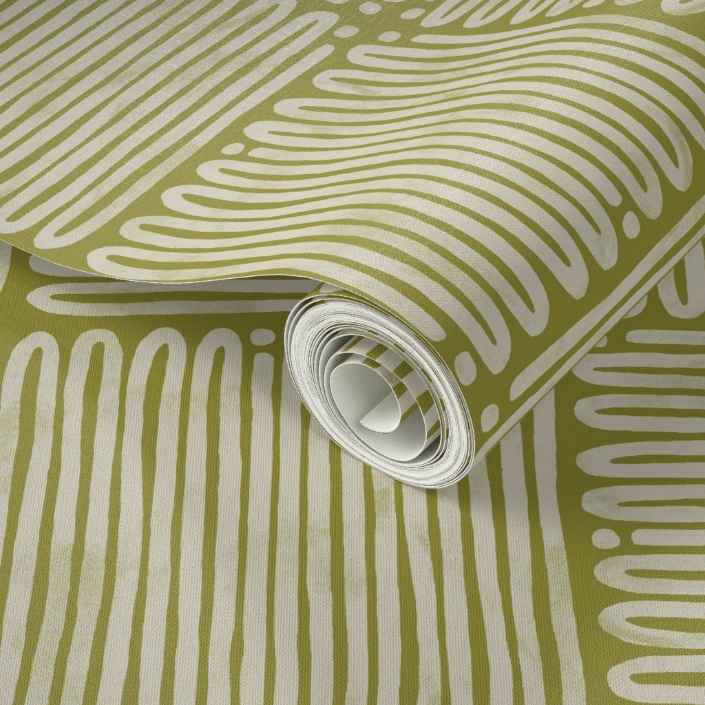 Zig Zag Tiles, wallpaper, light green