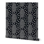 Loop Dots, wallpaper, off-white on black