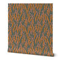 Meadow Flow, wallpaper, warm green