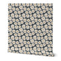 Playful Floral, wallpaper, warm white and black