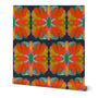 Layer Blooms, Large Scale, wallpaper, bright on dark