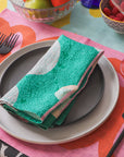 Cascade linen napkin, green