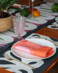 Cascade linen napkin, coral