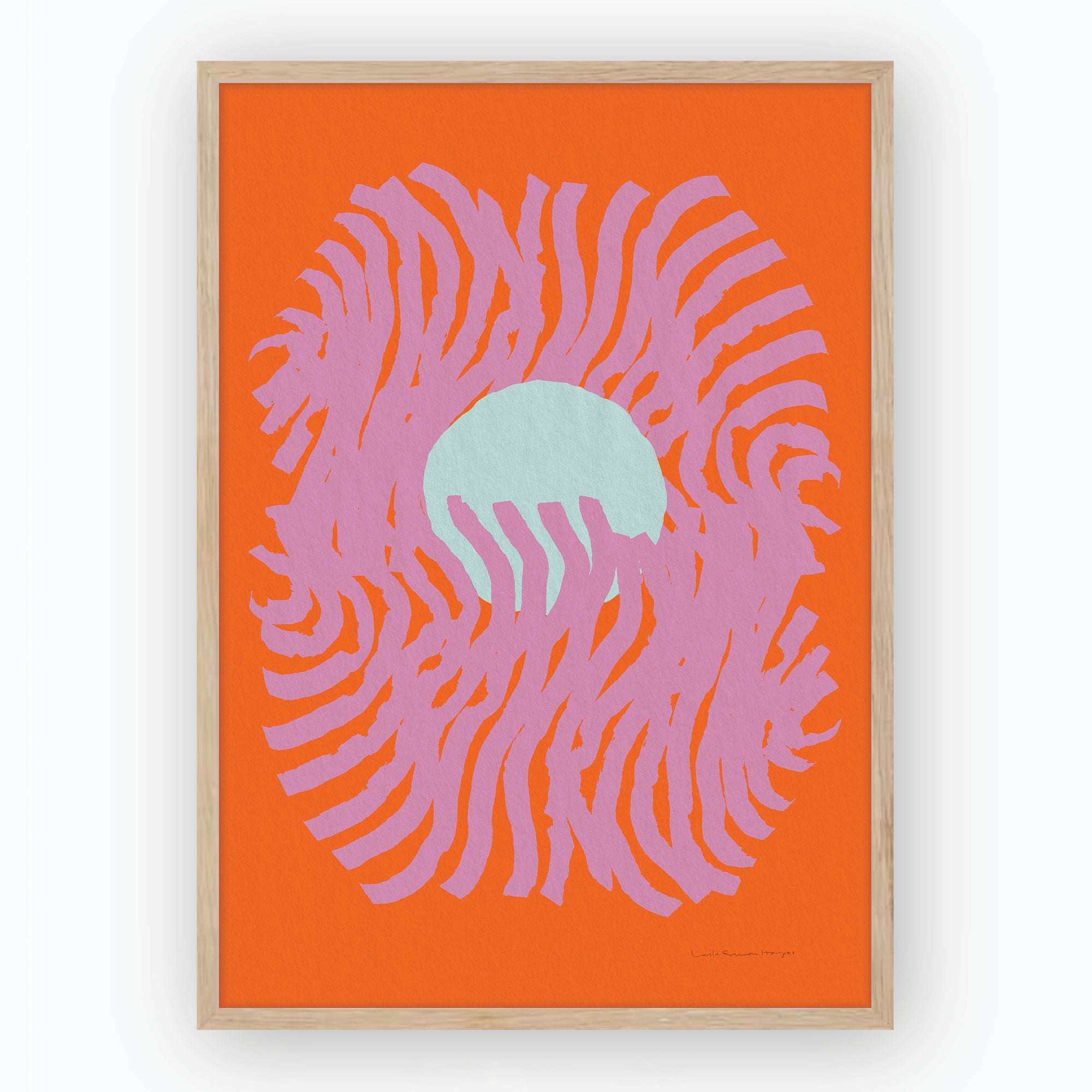 Emanate, red, fine art print