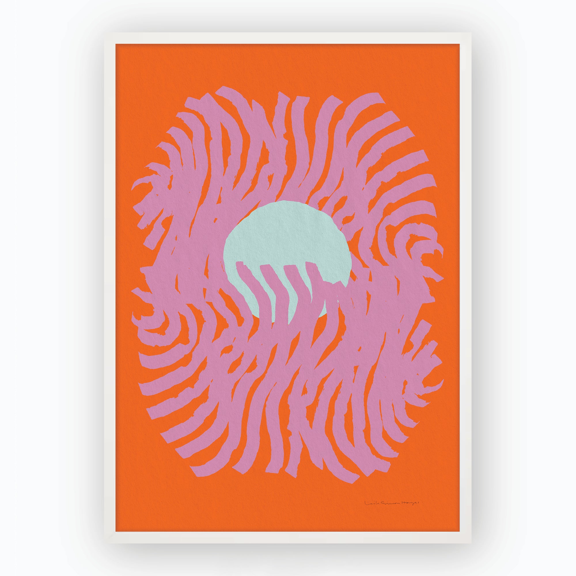Emanate, red, fine art print