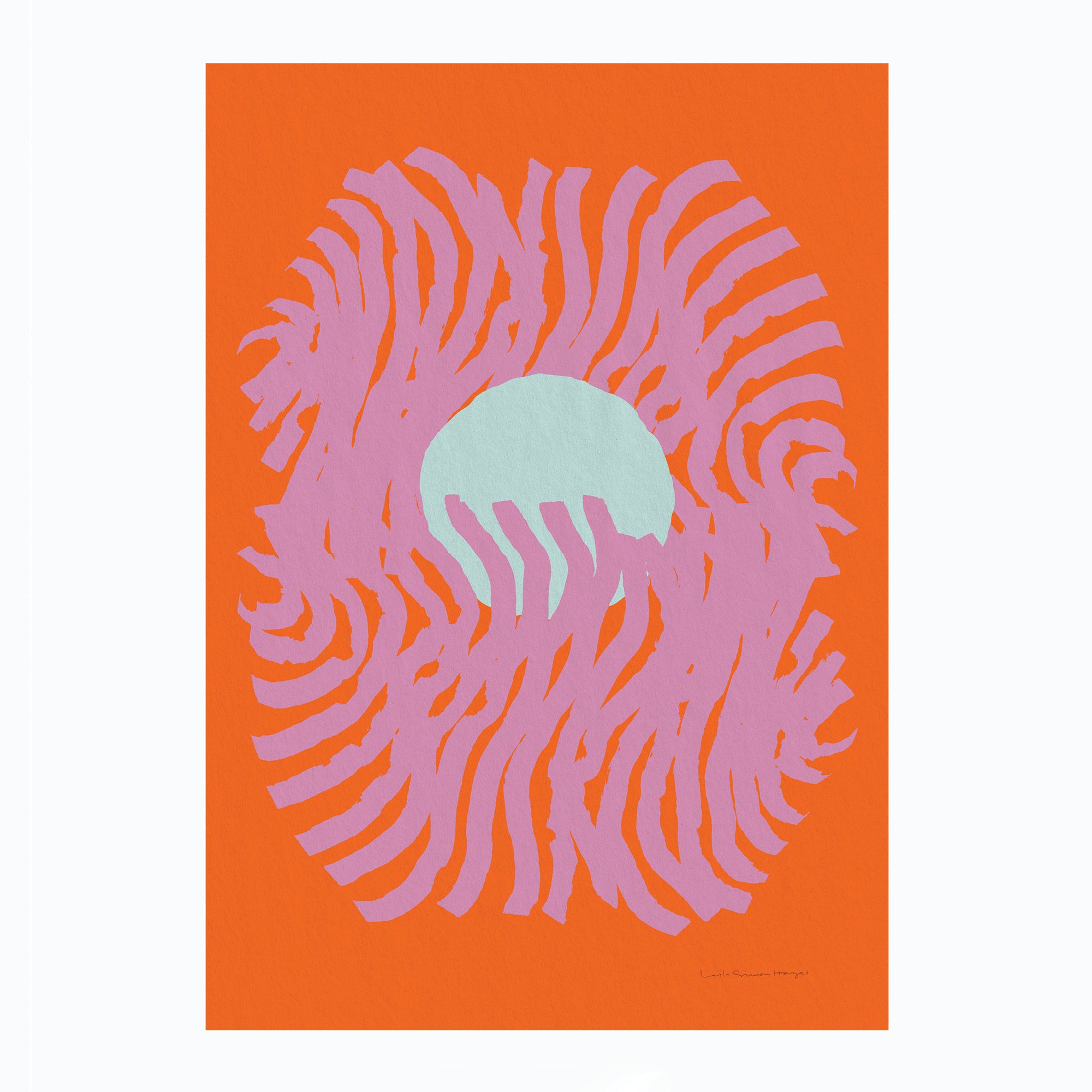 Emanate, red, fine art print