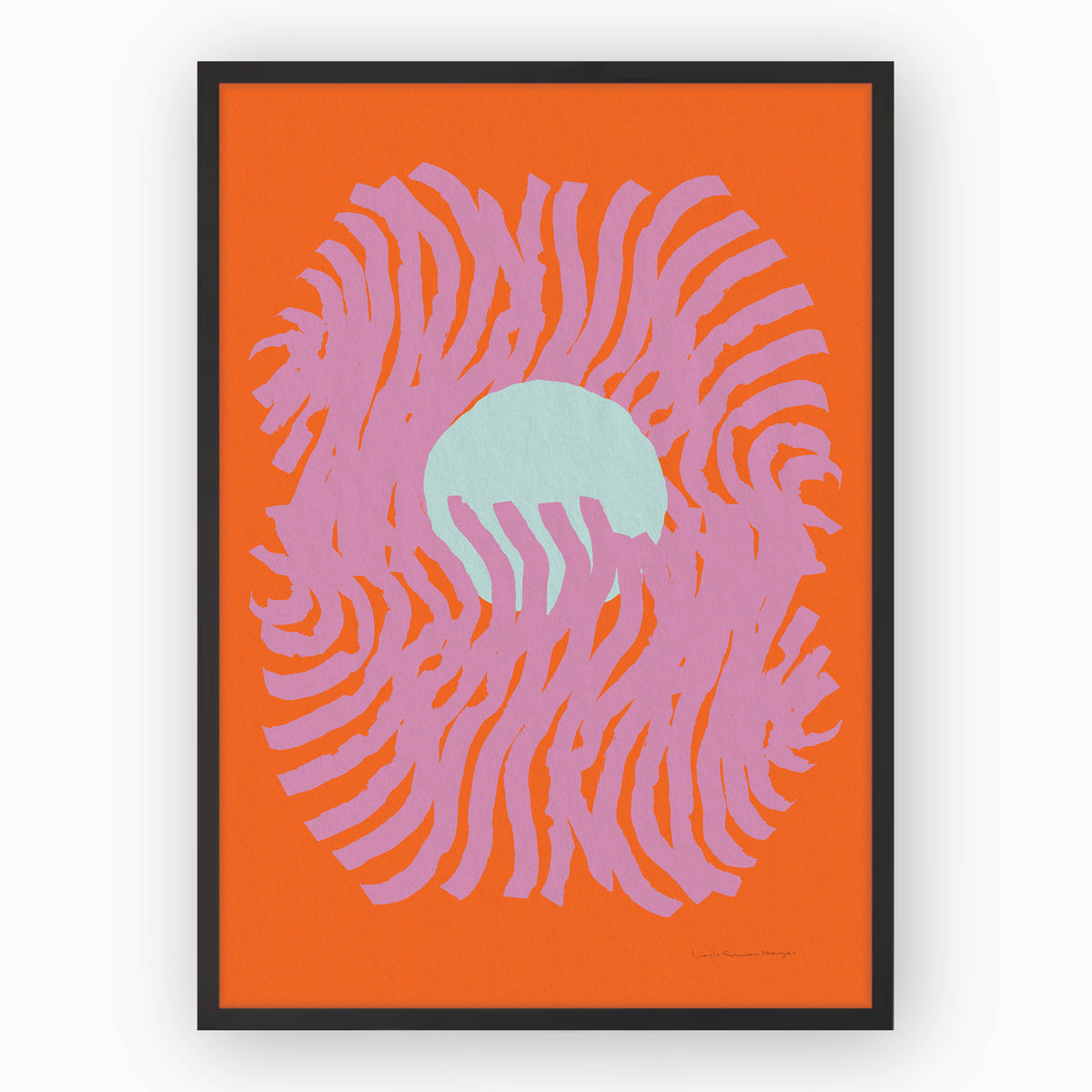 Emanate, red, fine art print