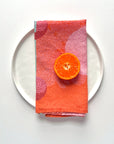 Cascade linen napkin, coral