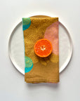 Cascade linen napkin, yellow