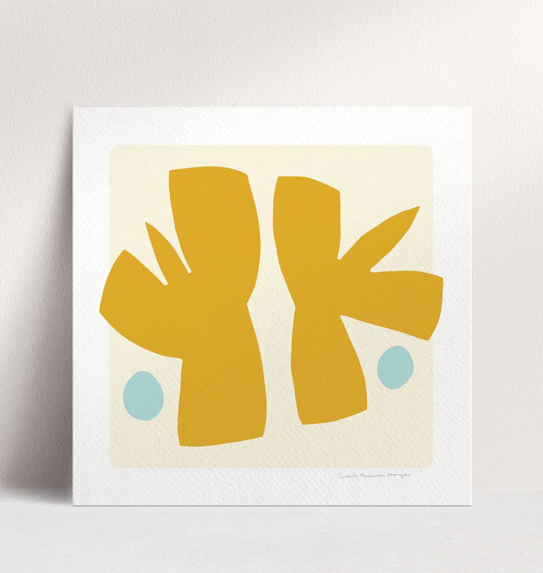 Frond Friends, fine art print, yellow