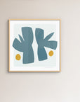 Frond Friends, fine art print, blue