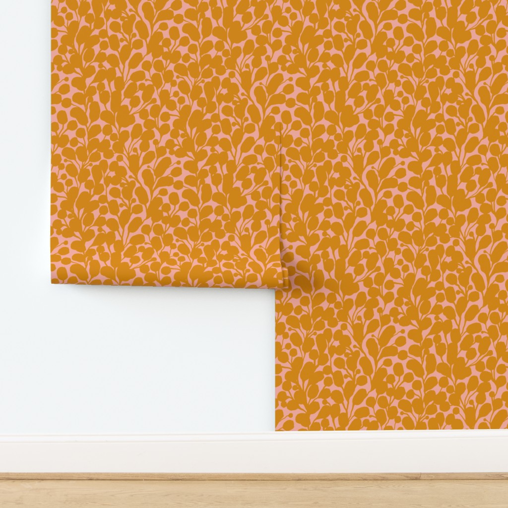 Roll of yellow wallpaper. Designed by artist Leila Simon Hayes.