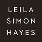 Leila Simon Hayes logo white text on black square