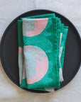 Cascade linen napkin, green